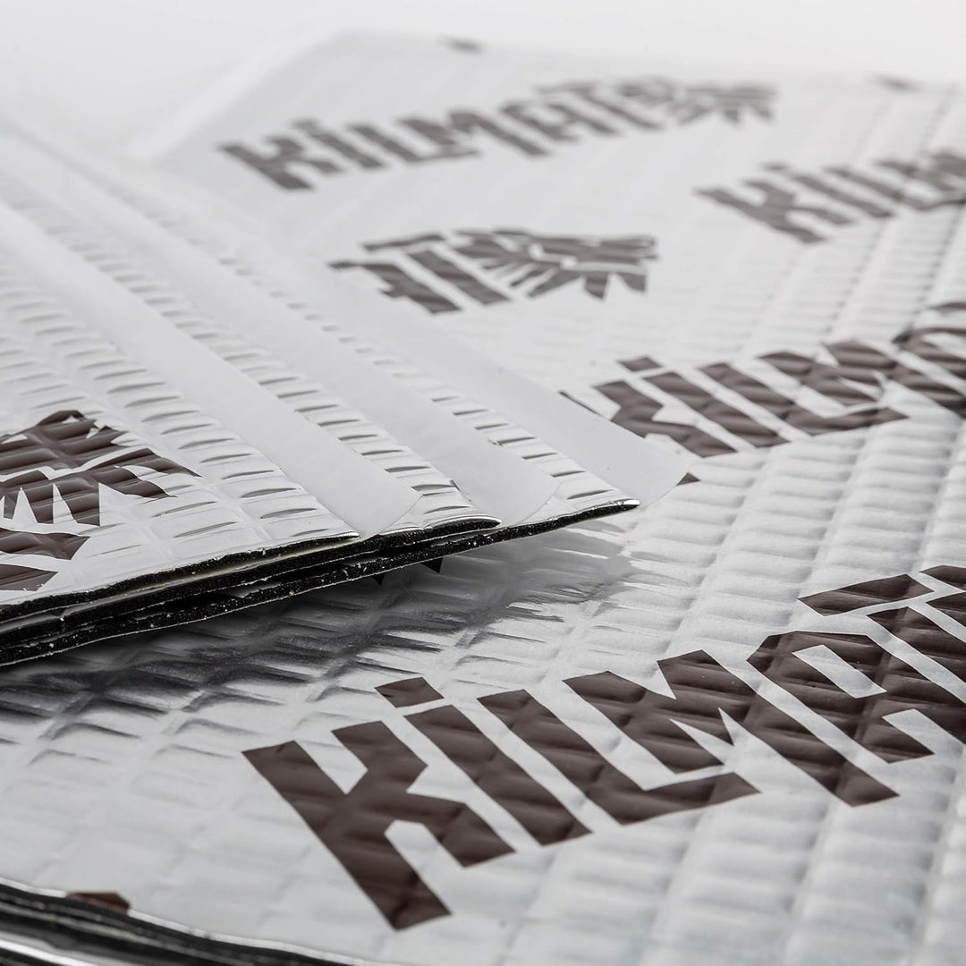 KILMAT 2 mm 0.95 m² Selbstklebende Alubutyl Anti Dröhn Dämmmatte Auto Dämmung Schalldämmung und Scha