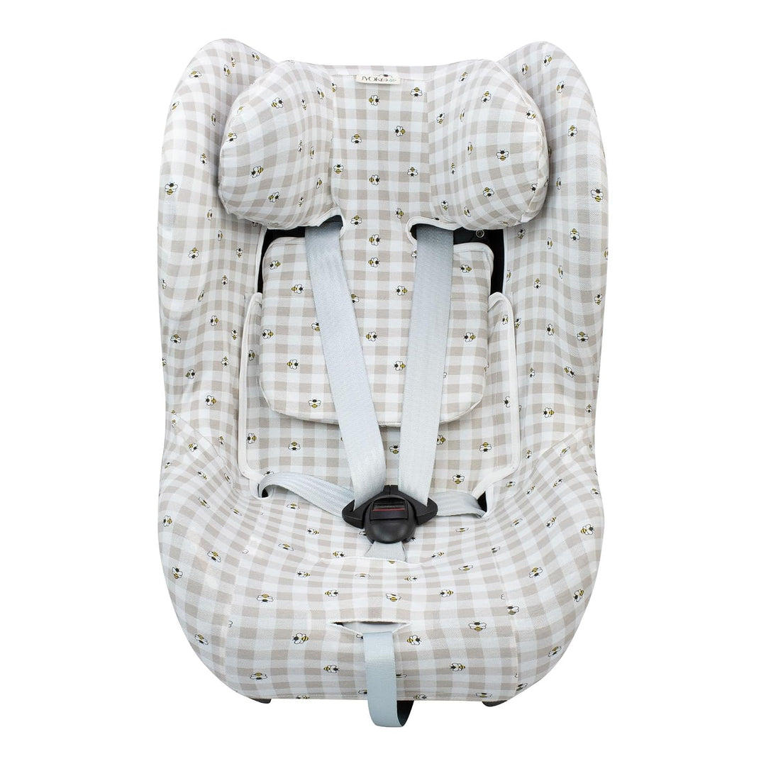 JYOKO KIDS Bezug kompatibel mit Cybex Gold Sirona M2 iSize (FLUOR HEART), FLUOR HEART