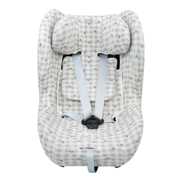 JYOKO KIDS Bezug kompatibel mit Cybex Gold Sirona M2 iSize (FLUOR HEART), FLUOR HEART