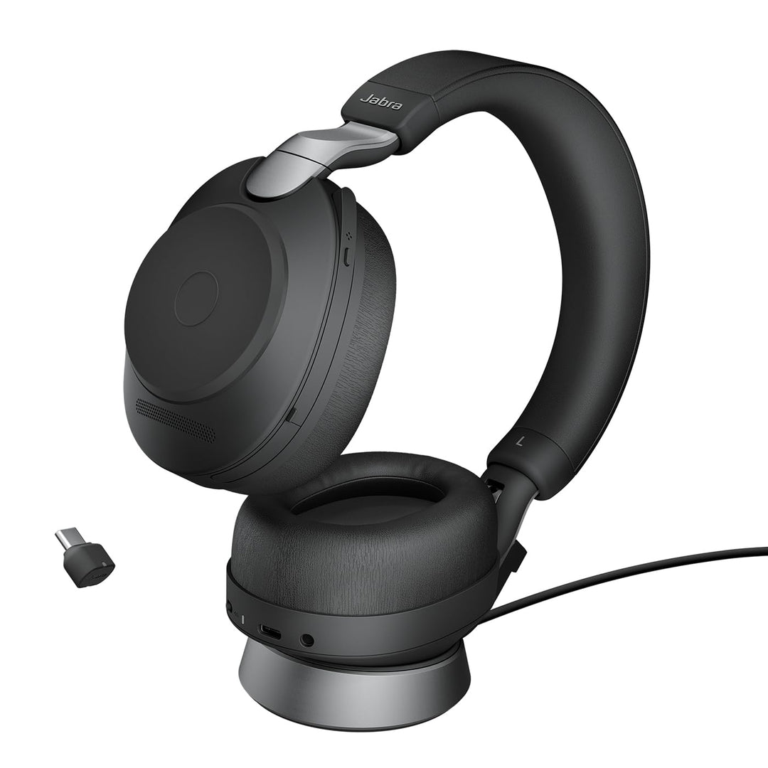 Jabra Evolve2 85 Wireless PC Headset with Charging Stand – Noise Cancelling UC Certified Stereo Head