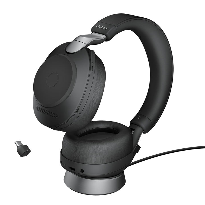 Jabra Evolve2 85 Wireless PC Headset with Charging Stand – Noise Cancelling UC Certified Stereo Head