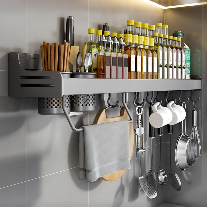 Gewürzregal, Gewürzregal Hängend, GewürzregaleKüchenregal wand ohne Bohren, Gewürz Organizer mit Mes