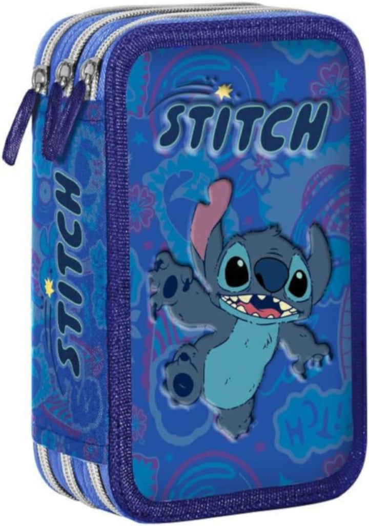 PASO - Federmäppchen 3 Fächer - Mäppchen für Mädchen und Jungen - Federmappe 3-Fach Federtasche Gefü