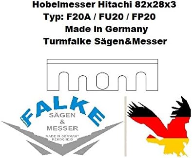 2 Hobelmesser Hitachi 82x28x3 Typ: F20A / FU20 / FP20 3-1/4" x 1-7/64" x 1/8"