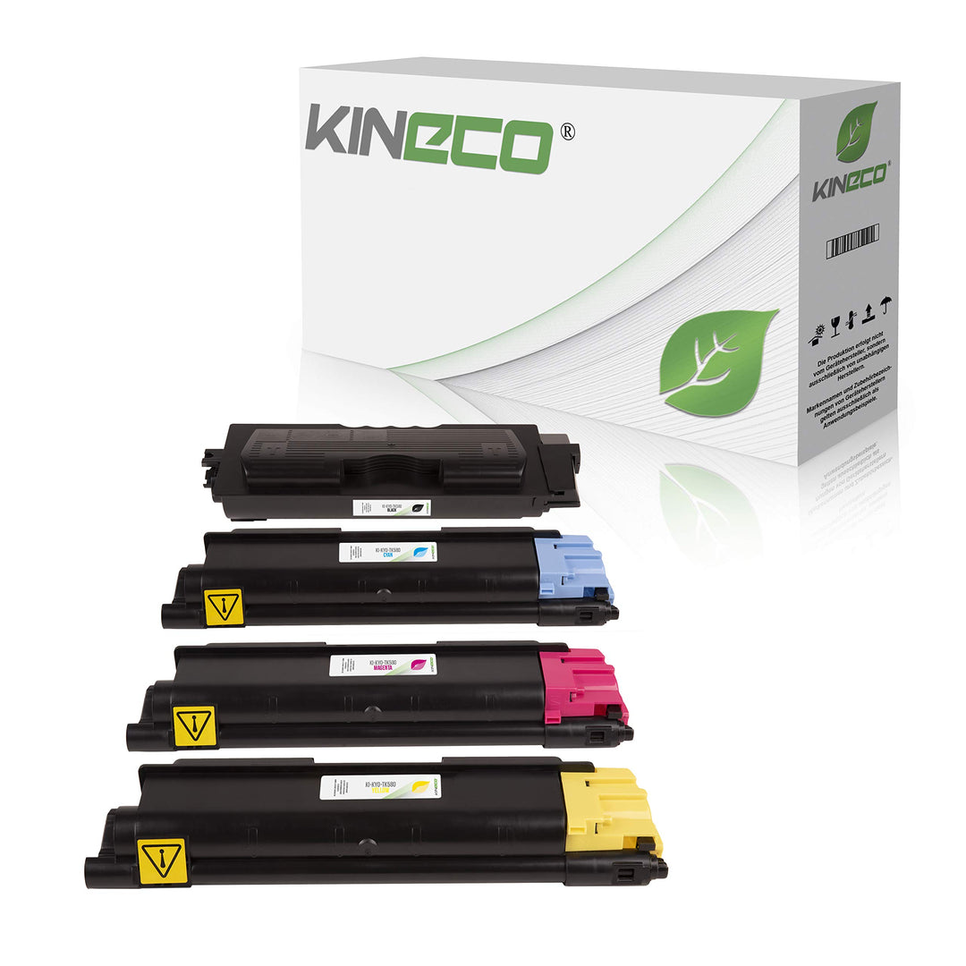 4 Toner kompatibel mit Kyocera TK580 ECOSYS P6021 CDN FS-C 5150 DN - TK580K TK580C TK580M TK580Y - S