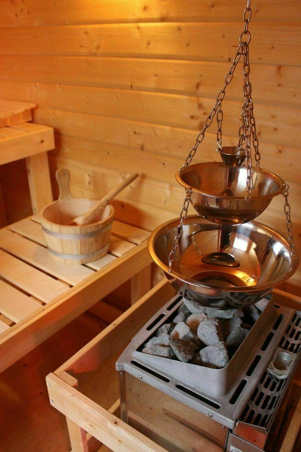 Sauna Zeremonie: Aromaschalen inkl. Verdampferschale aus Edelstahl - Für jeden Saunaofen - 3 Schalen