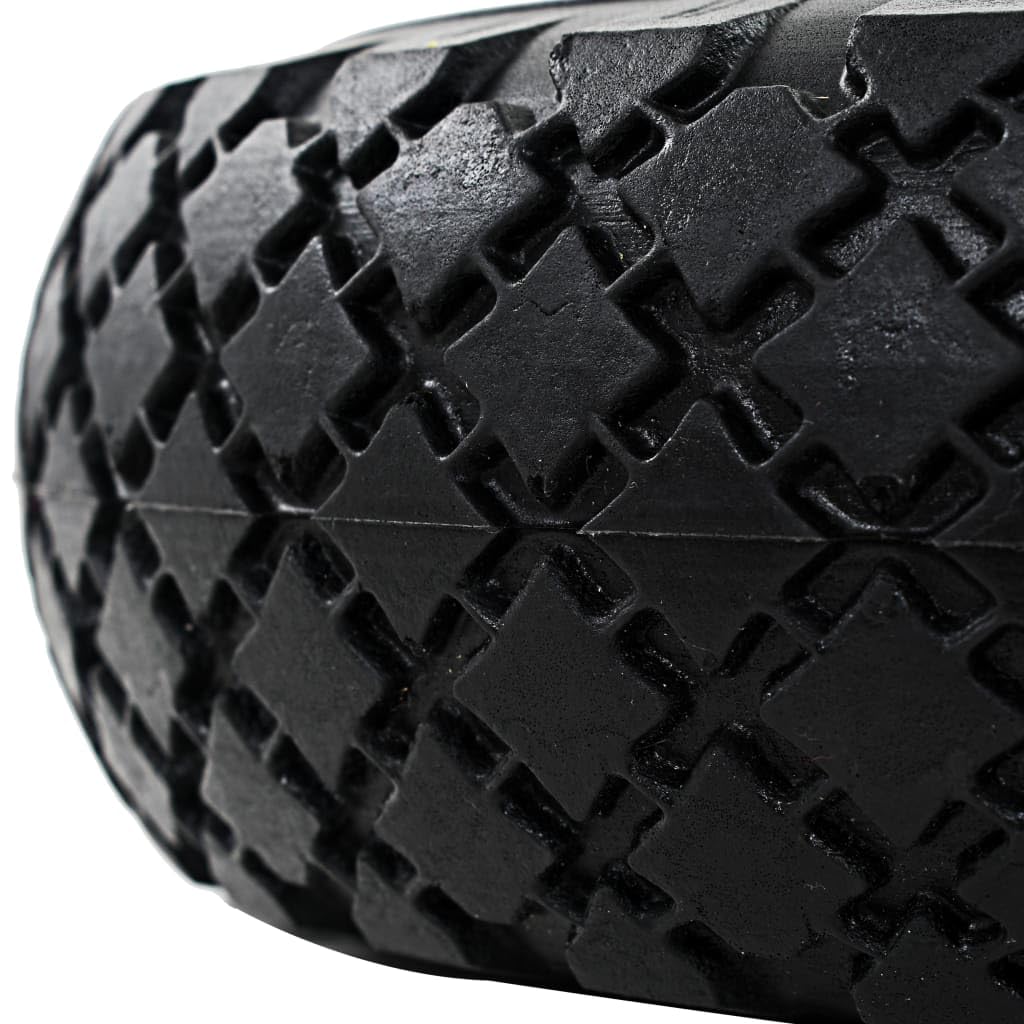 vidaXL 2x Sackkarrenrad Massiv PU 3,00-4 (260x85) Reifen Rad Bollerwagen