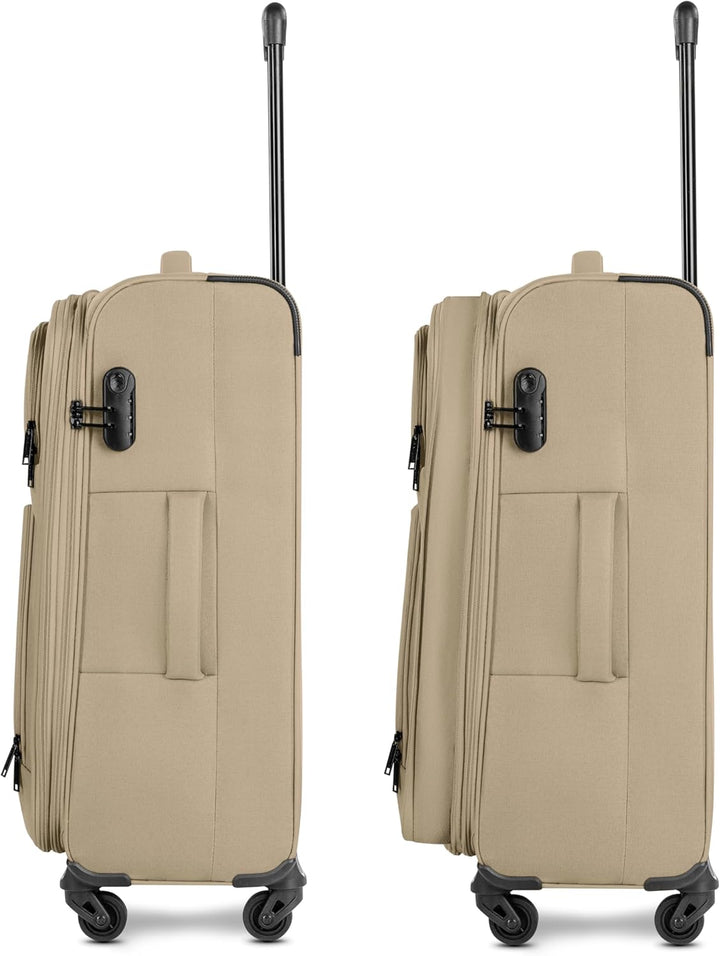 SMARTBOX Weichgepäck Koffer-Set 3-teilig für Damen & Herren | leichte & stabile Reise-Trolleys, hoch