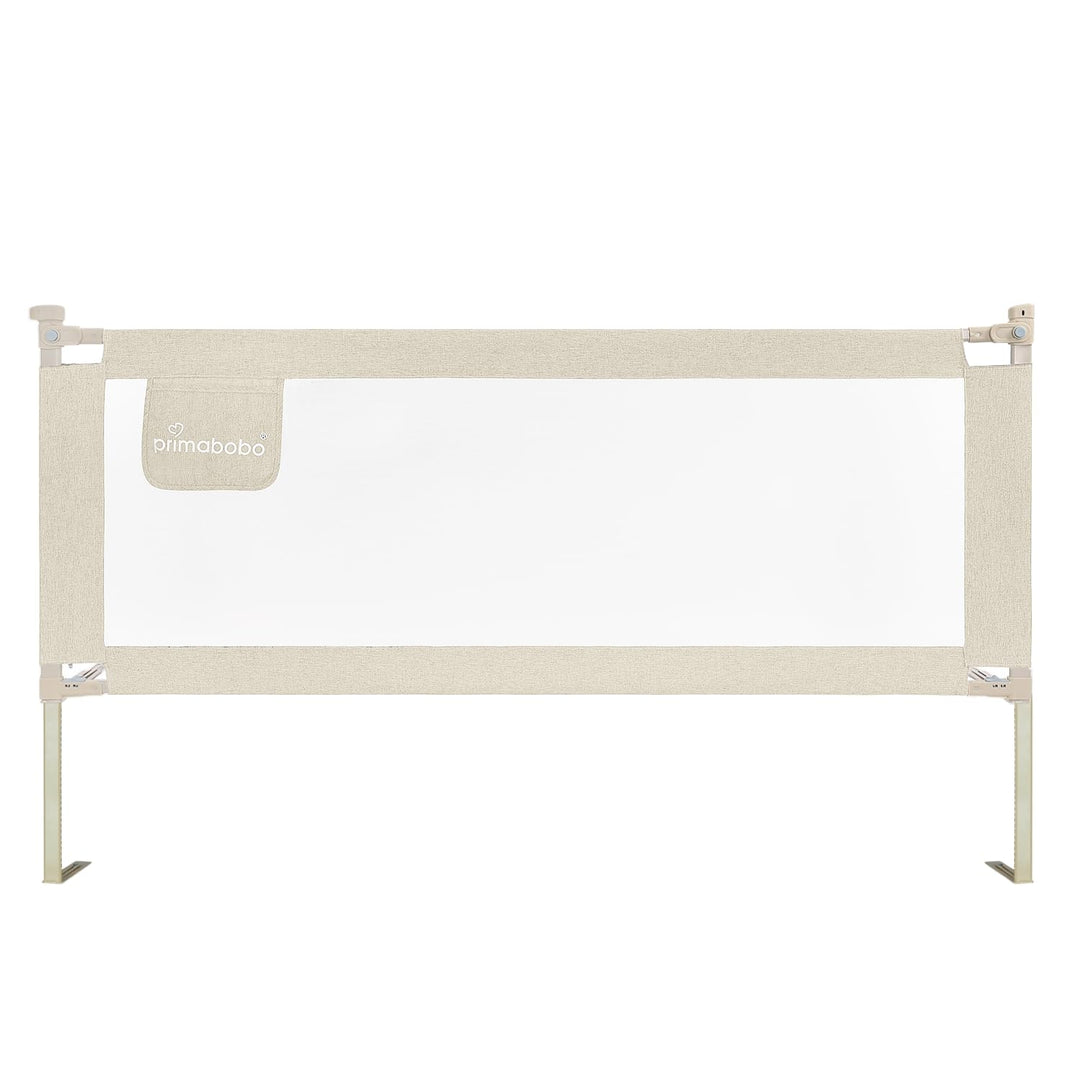 Primabobo Bettgitter 140 cm Beige – Rausfallschutz Kinderbett, Sicheres Bettgitter Kinder, Einfache