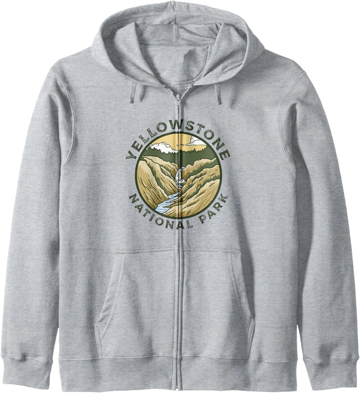 Yellowstone National Park Vintage Lower Falls 80s Kapuzenjacke