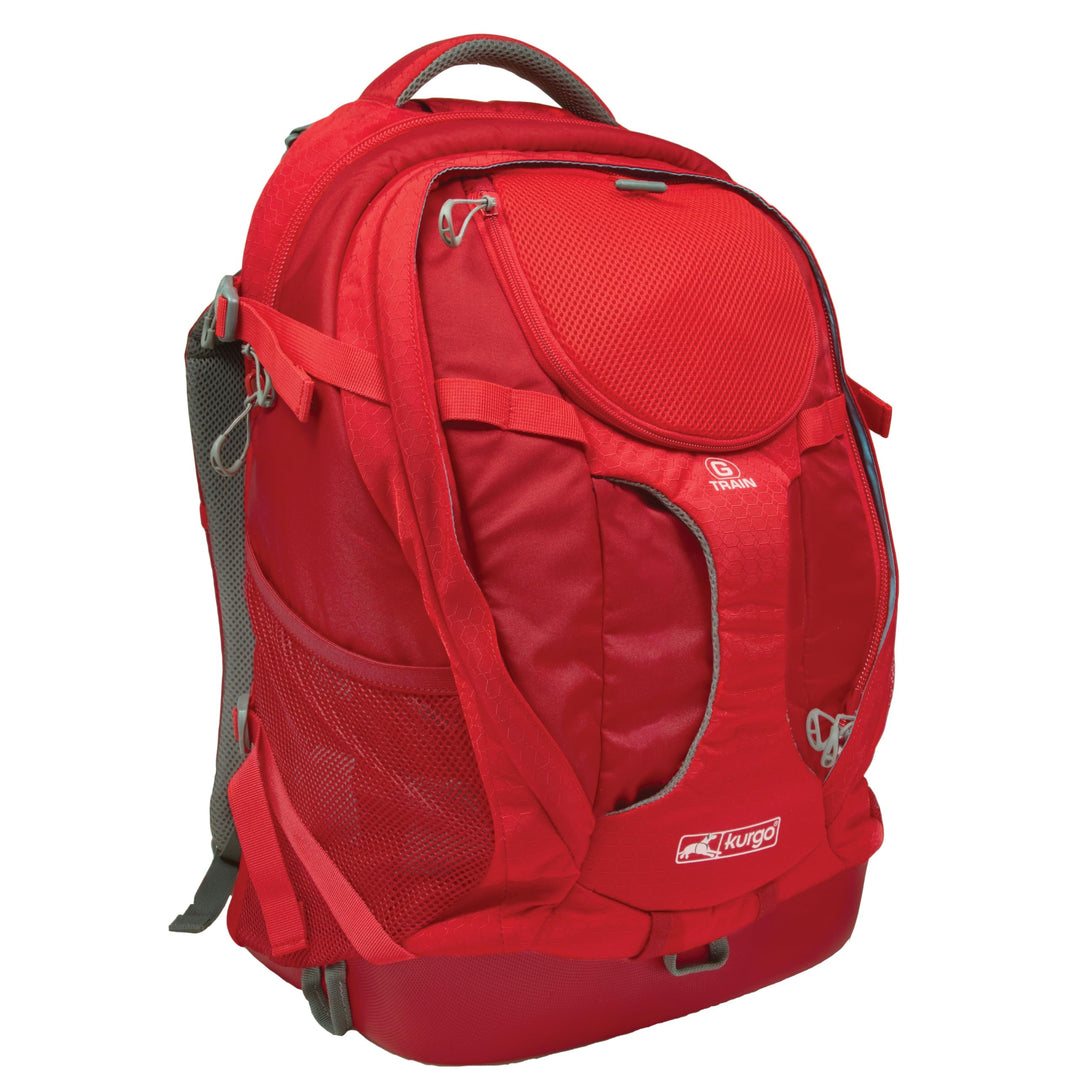 Kurgo G-Train Rucksack, Mit integriertem Hundefach, Wasserfester Boden, Mit Flaschenhaltern, Für Hau