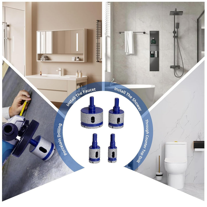 Fliesenbohrer Diamantbohrer Glasbohrer Set 5/6/8/10/12/14mm: Glasbohrer Set und 6mm Metall Bohren -