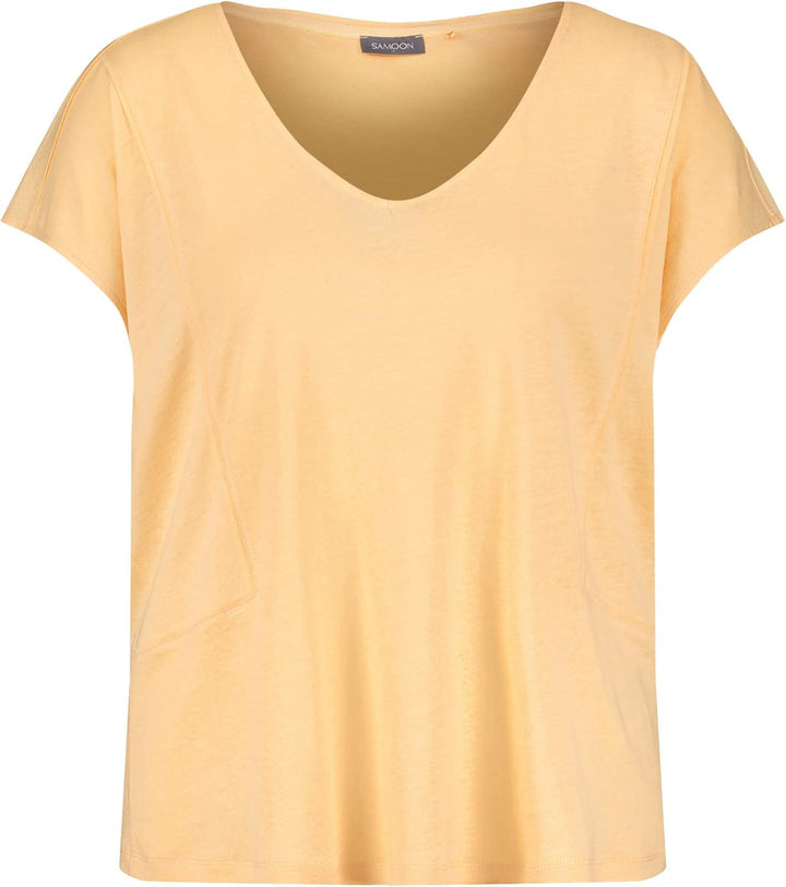 Samoon Damen 871055-26221 T Shirt, Honeymelon, 44 EU