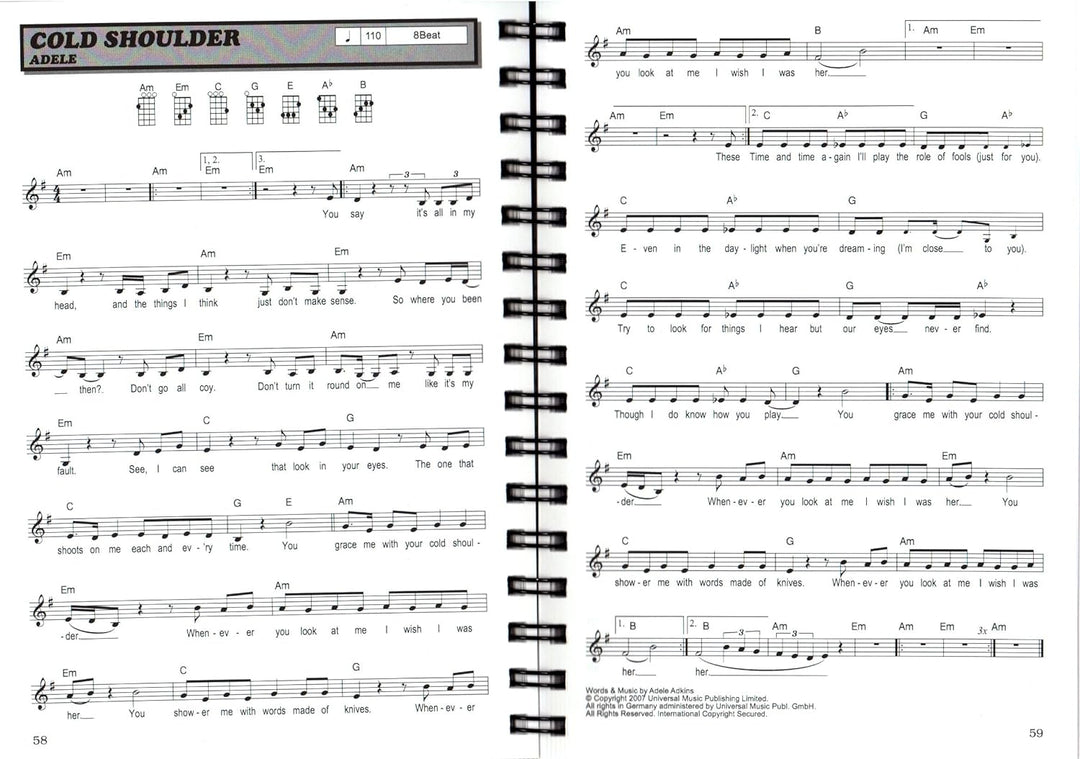 Hit Session Ukulele Band 2 - Songbook für Ukulele mit 100 tollen Songs wie Chasing Cars, Over The Ra