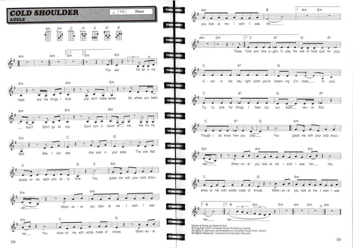 Hit Session Ukulele Band 2 - Songbook für Ukulele mit 100 tollen Songs wie Chasing Cars, Over The Ra