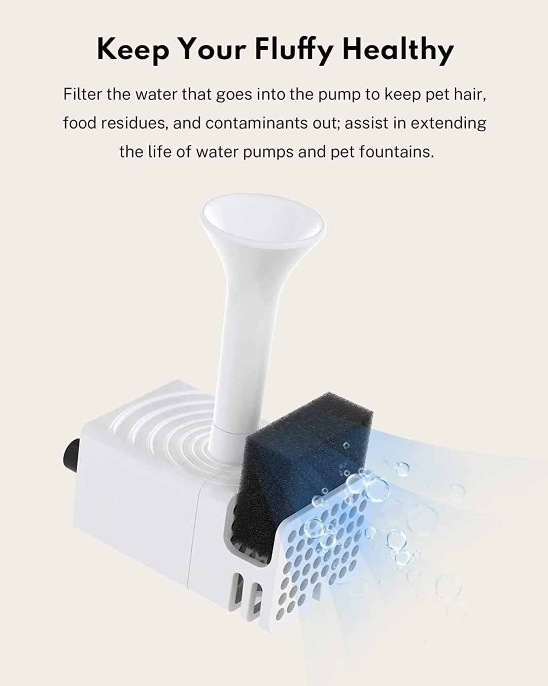 Homerunpet Katzenbrunnen Wireless Pumpe 3. Kompatibel mit Modell WF20 [Upgrade-Version]