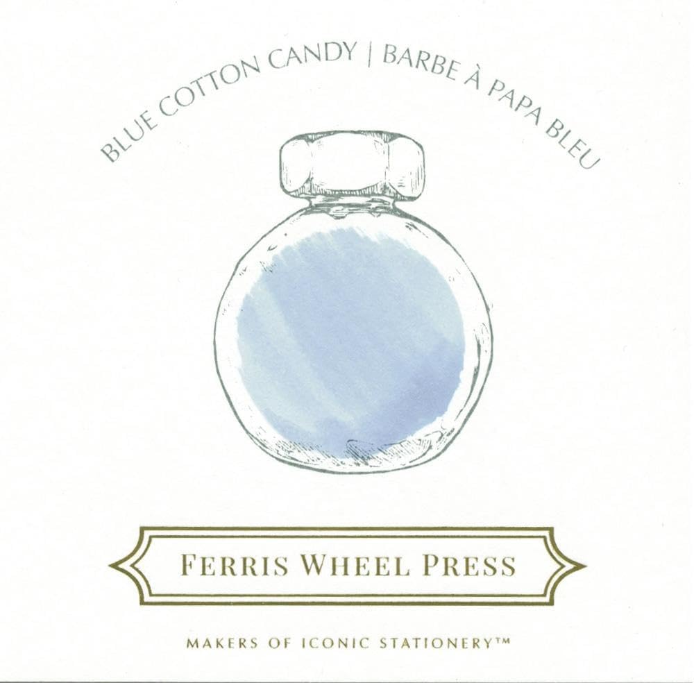 Ferris Wheel Press Ink, Everyday Ink Collection, Blue Cotton Candy, Pale Blue, 38ml Fountain Pen Ink