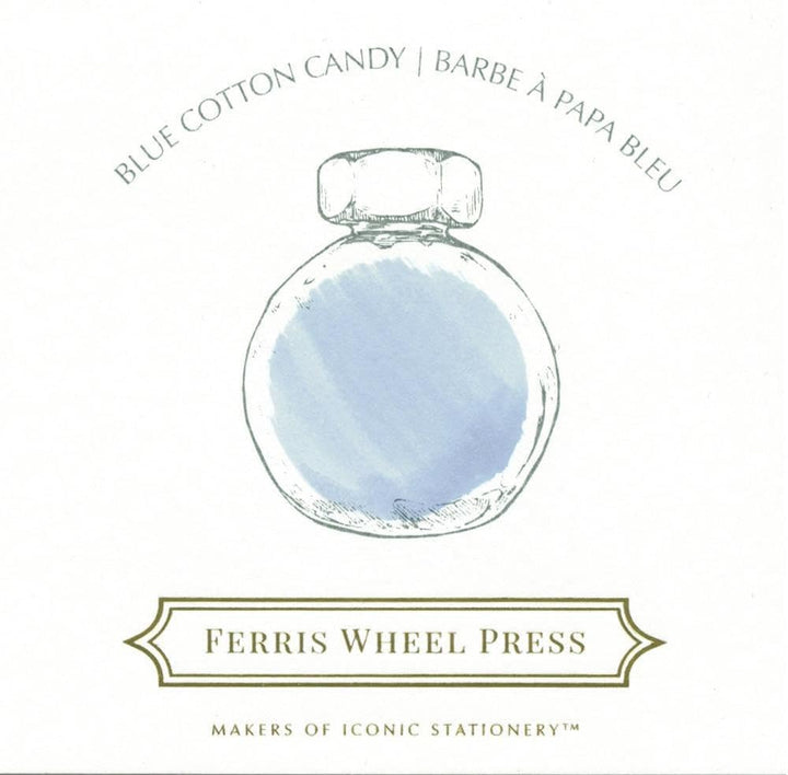 Ferris Wheel Press Ink, Everyday Ink Collection, Blue Cotton Candy, Pale Blue, 38ml Fountain Pen Ink