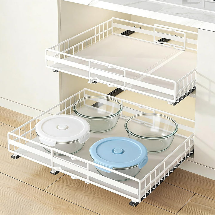 LANTUS Unterschrank für Spüle, ausziehbar, stapelbar, Regale für Schrank, Küche, Badezimmer, (31 – 4