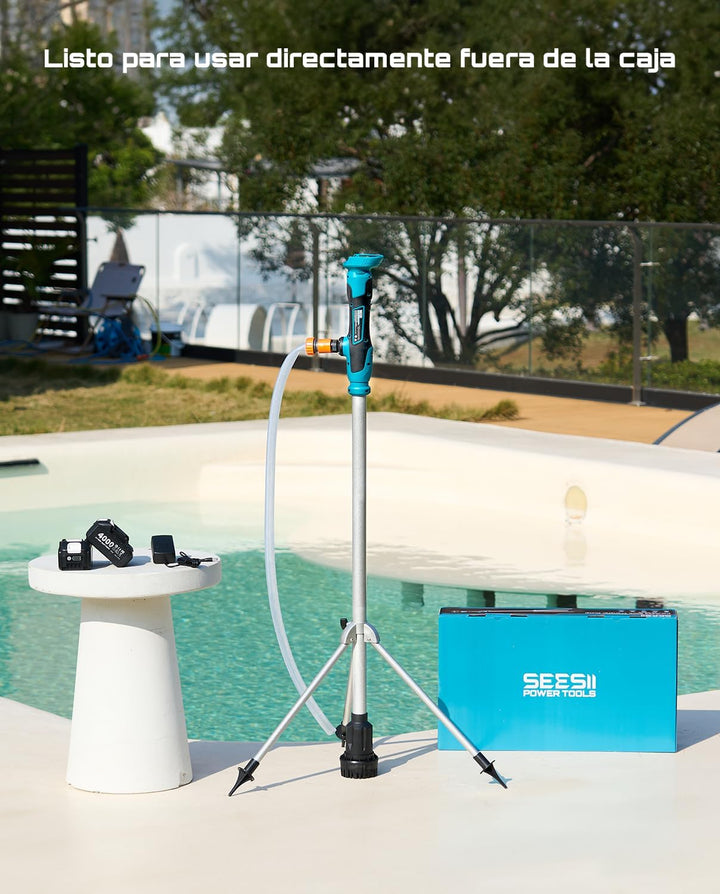 SEESII Kabellose Stab-Wassertransferpumpe mit Stativ, Hands-free, Tragbare Elektrische Wasserpumpe 2