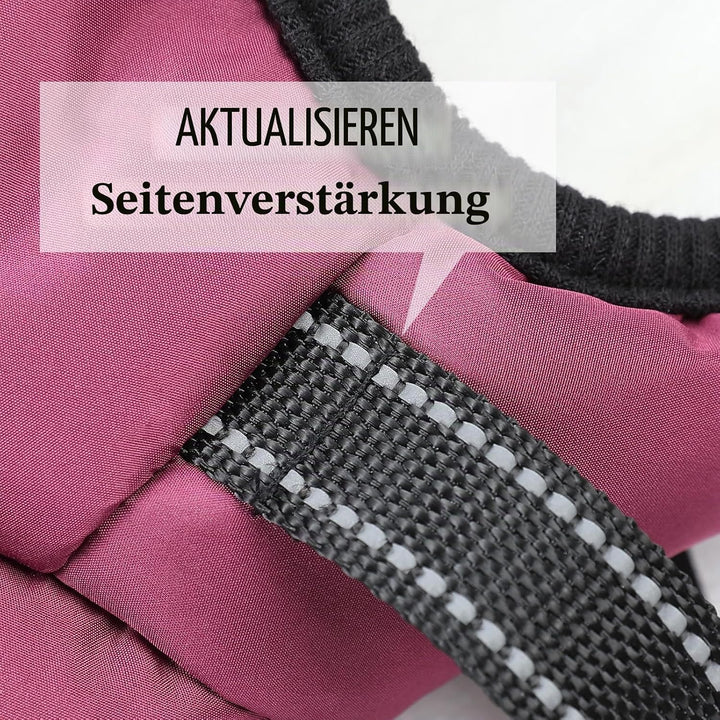 Hundejacken für den Winter Winddicht Wasserdicht 2 in 1 Fleece Wintermantel für Kleine Hundeweste Wi