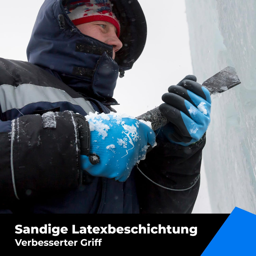 100% Waaserdichte Arbeitshandschuhe für Herren und Damen, 3 Paare, Arbeitshandschuhe Winter für kalt