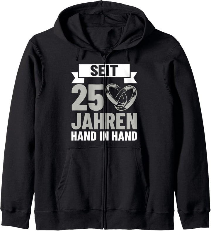 Hochzeitstag Jubiläum Silberhochzeit Deko Ehepaar Kapuzenjacke