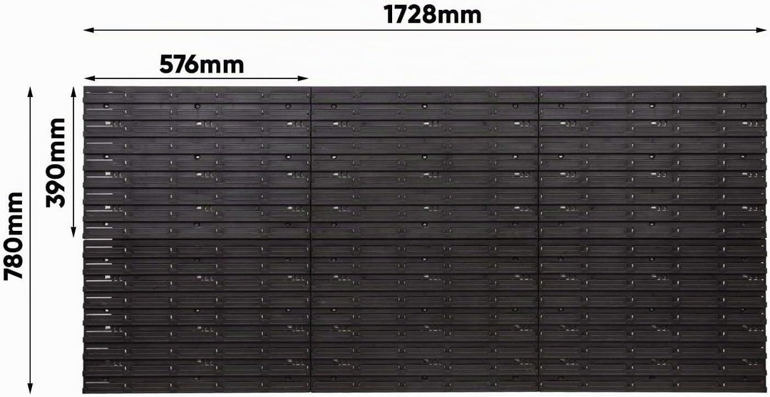 PAFEN Lagersystem 780x1728mm Stapelboxen Wandregal 20 Halterungen Sichtlagerkästen Schüttenregal 50