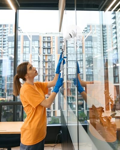 FAOKZE Elektrische Reinigungsbürste,Electric Spin Scrubber Schnurlos mit 6 Austauschbaren Bohrbürste
