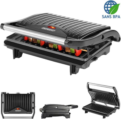 MONZANA® Kontaktgrill Antihaftbeschichtung Cool-Touch Sicherheitsverschluss Küche Tischgrill Sandwic