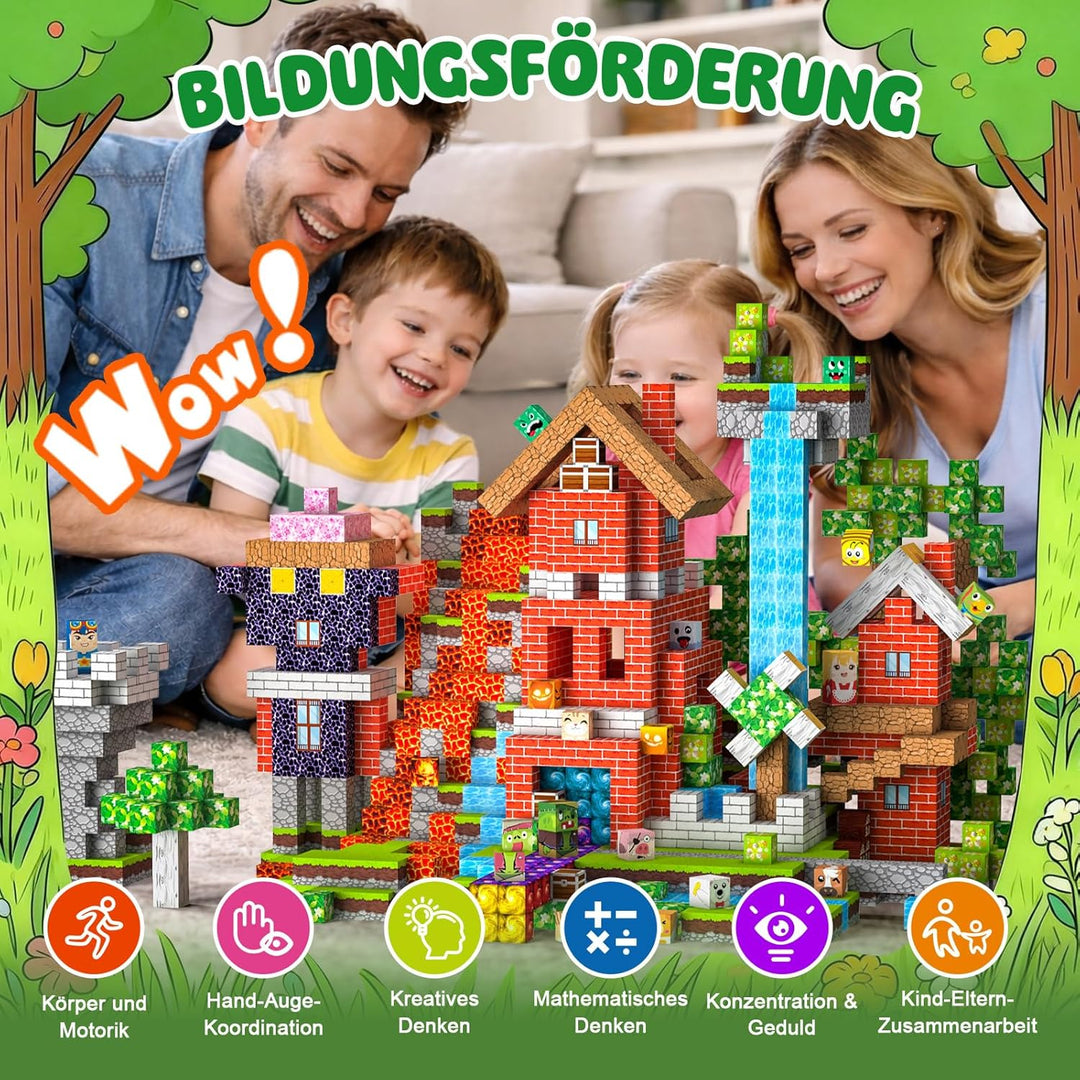 Crifeton Magnetische Bausteine 220 PCS 2CM, Montessori Spielzeug Magnete Kinder, Magnetische Bauwelt