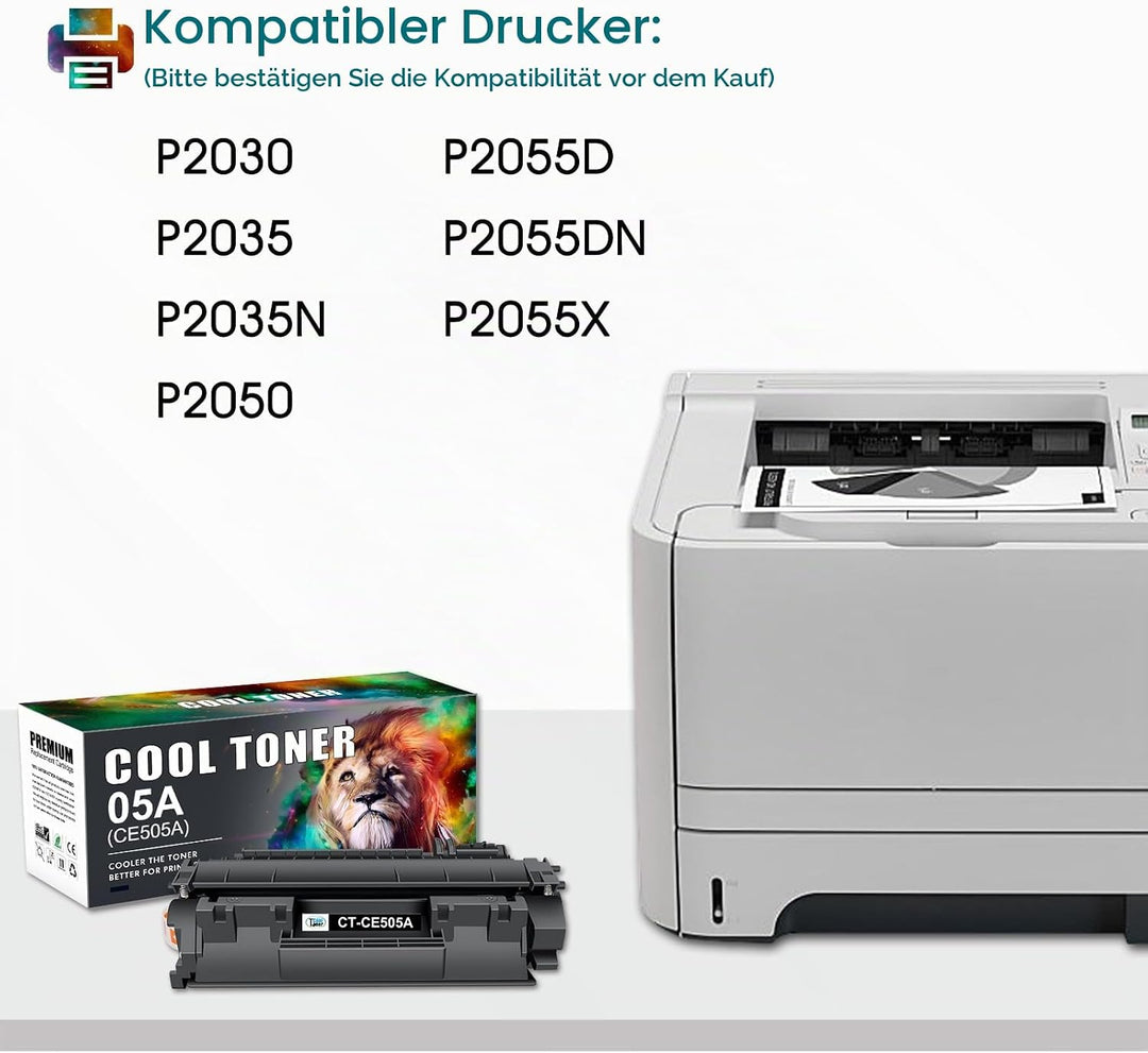 Cool Toner Kompatibel Tonerkartusche als Ersatz für HP 05A CE505A 05X CE505X LaserJet P2035 P2055DN