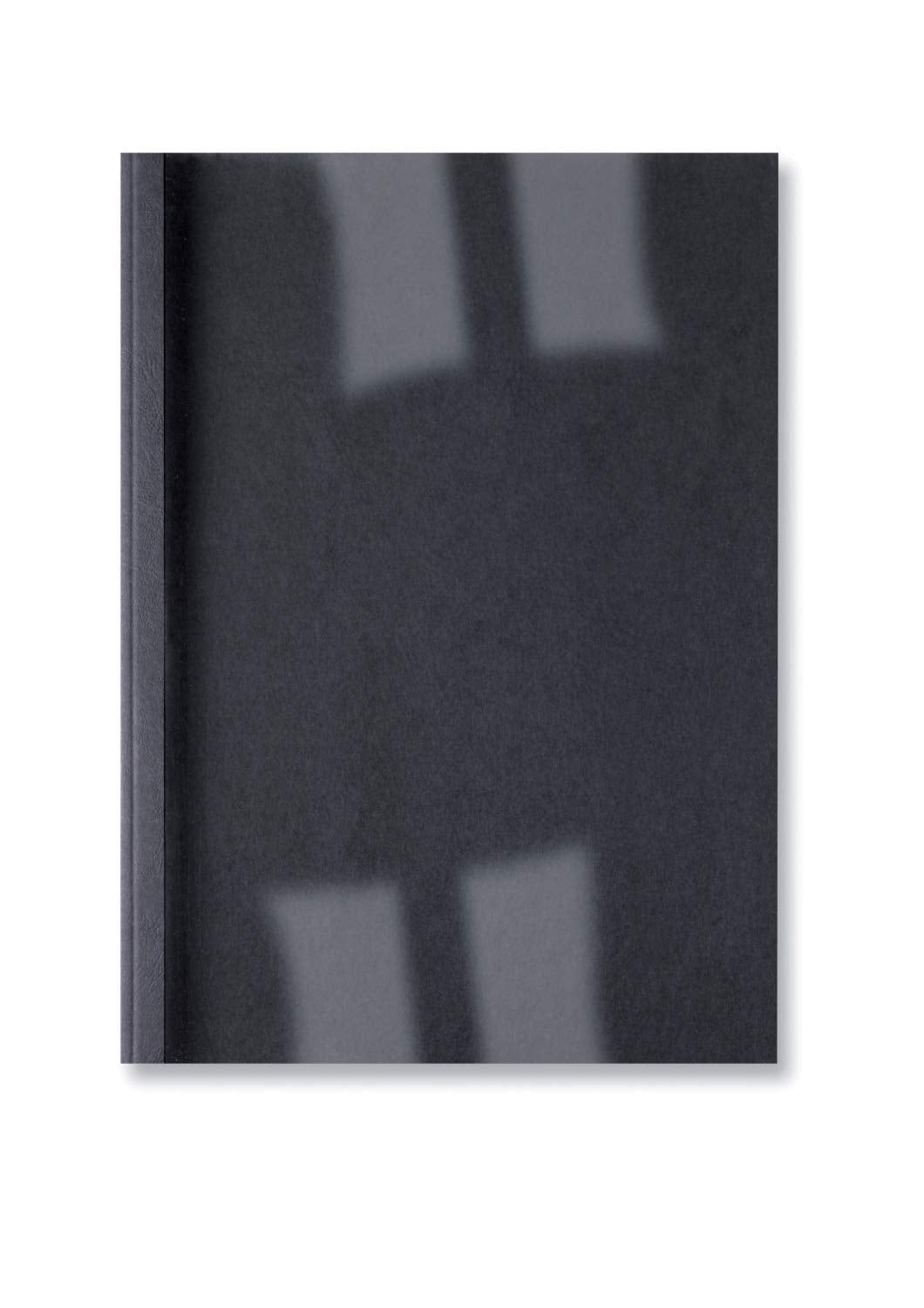 GBC LeatherGrain Thermo-Bindemappen, 100 Stück, A4, schwarz, 1.5mm schwarz 1.5 mm, schwarz 1.5 mm