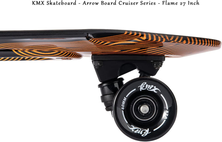 KMX 55,9 cm Mini Cruiser Skateboard für Jungen Mädchen und Jugendliche, komplettes Anfänger-Skateboa