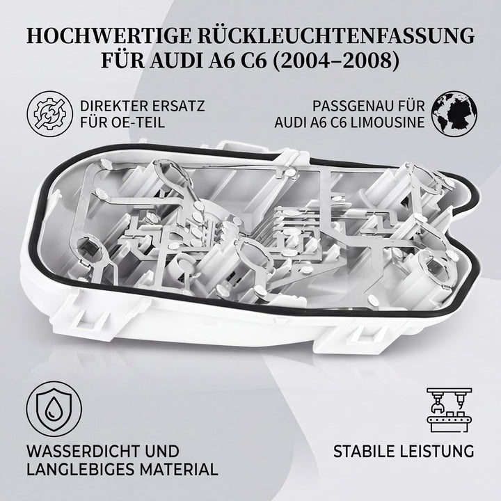 Qii lu Rücklichthalter, Rücklichthalter hinten rechts passend für A6 C6 SALOON 2004-2008 4F5945222C