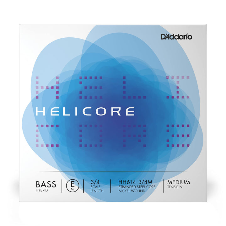 D'Addario HH614-3/4M Helicore Hybrid Einzelsaite'E' Nickel umsponnen 3/4 Medium E String Mittlere Sp