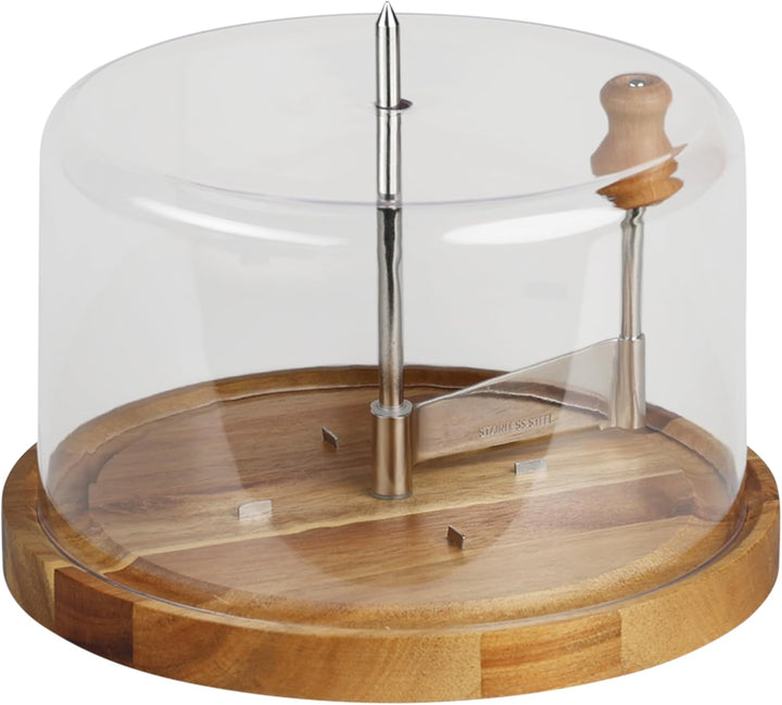 Kesper | Käsehobel mit Haube aus FSC-zertifiziertem Akazienholz | Ø 21,7 cm | Perfekt für Tête de Mo