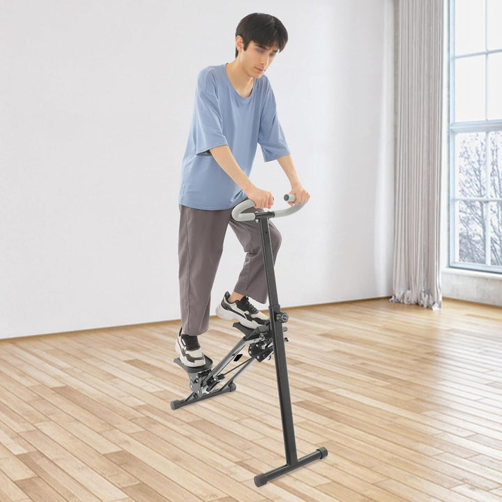Stepper für Zuhause, Klappbarer Mini-Treppenstepper mit 3-Fach Neigungsverstellbaren Pedalen, Höhenv