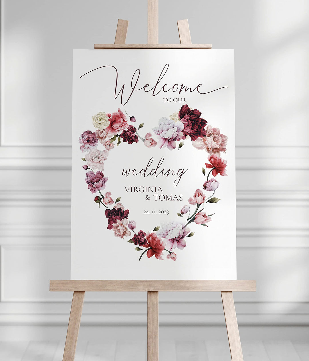 Manschin Laserdesign Willkommensschild Aluverbund personalisiert - Made in Germany - Welcome Willkom