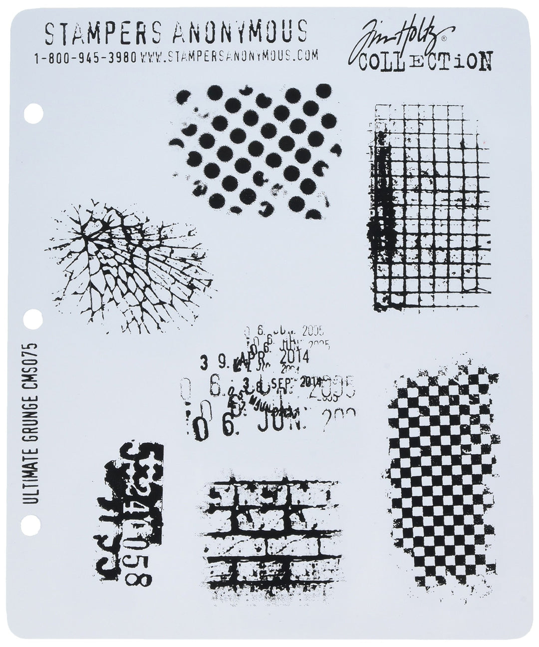 Stempel Anonymous Tim Holtz selbst Gummi-Stempel-Set, Ultimate Grunge