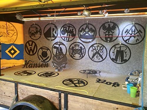 THW- Technisches Hilfswerk Logo aus 3 mm Stahl, D=40 cm-90 cm (40cm)