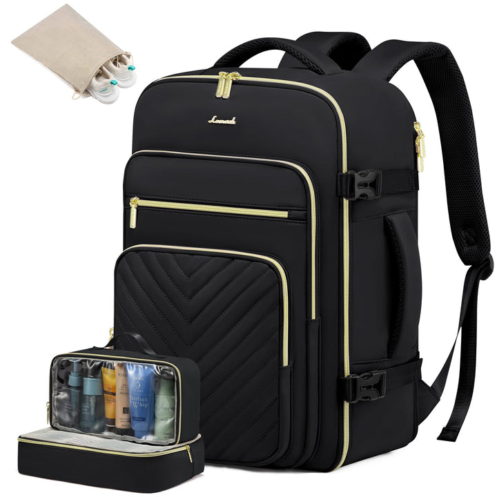 LOVEVOOK Handgepäck Rucksack Flugzeug, 50L Reiserucksack Damen Gross, Wasserdicht Laptop Rucksack Da