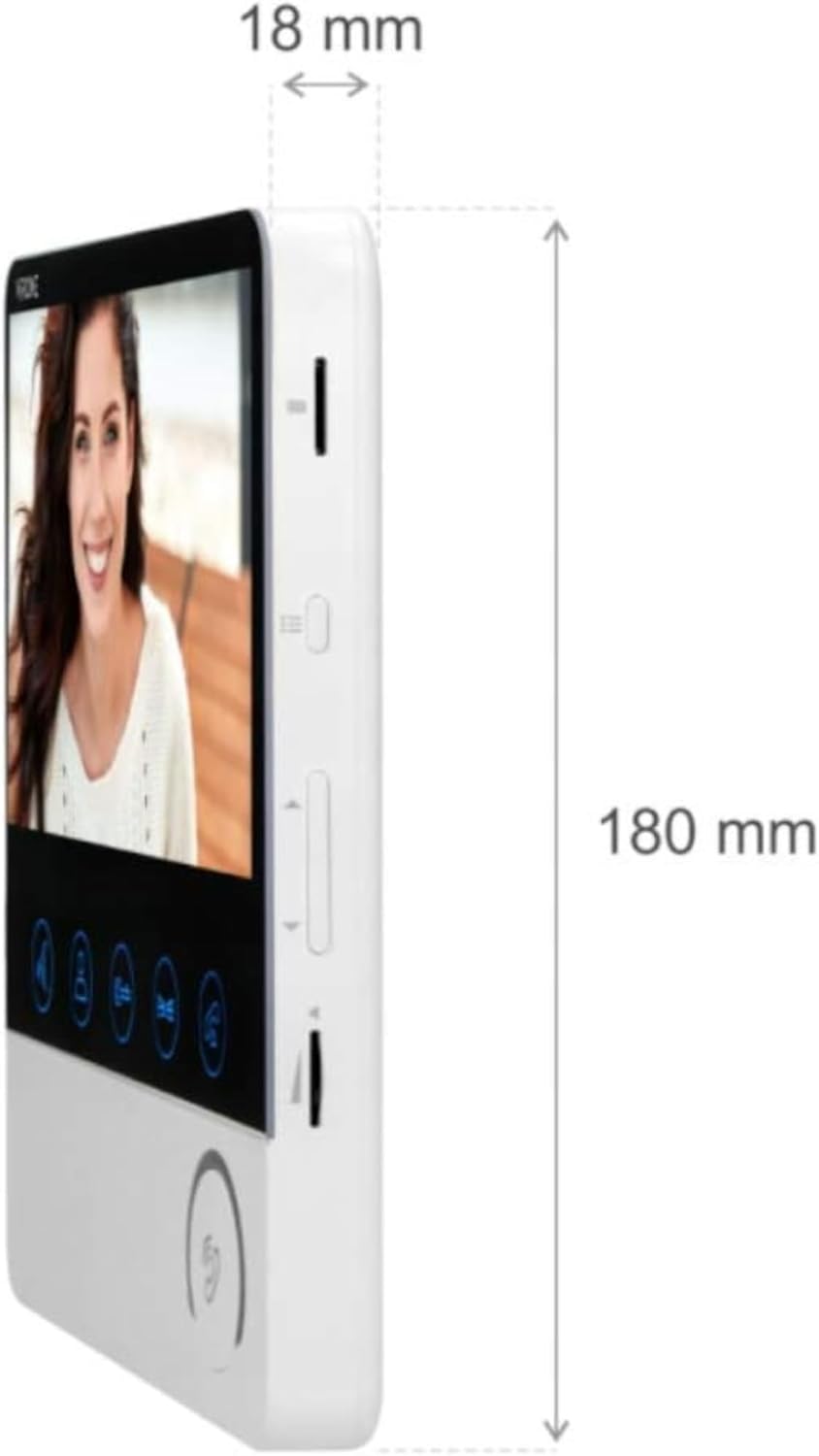 Miratic Gegensprechanlage mit Türöffner und Türsprechanlage mit Türöffner Full HD Bildschirm 7" Touc