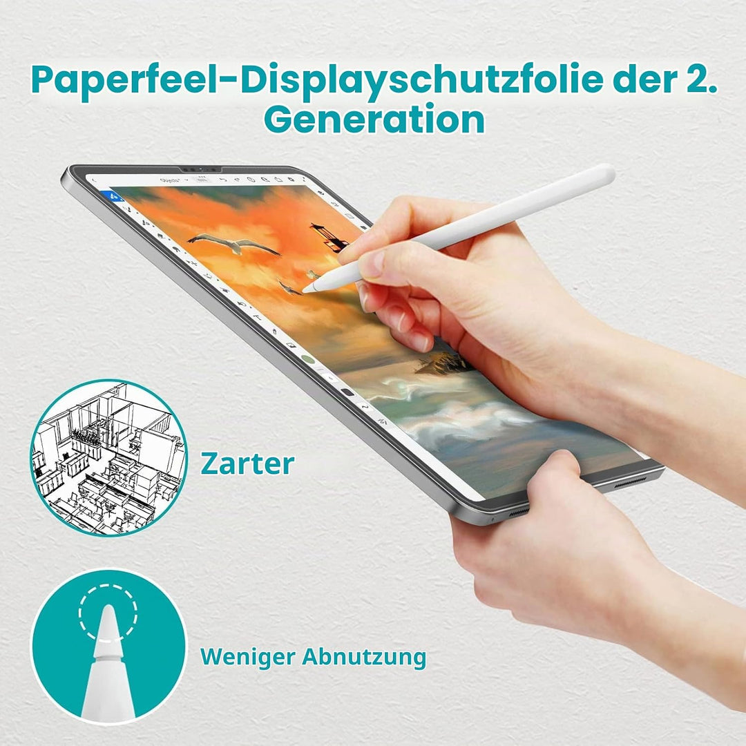 PAPERFEEL [2 Stück] Folie für iPad 9./8./7. Generation 2021 2020 2019 Schutzfolie, Matter Displaysch