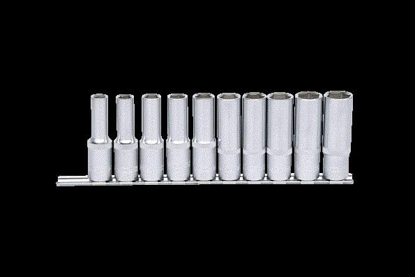 KS Tools 917.0615 1/2" CLASSIC Sechskant-Stecknuss-Satz, lang, 10-tlg. 10-19mm