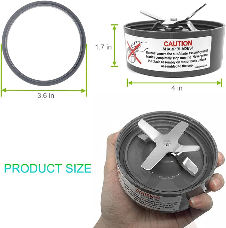 2er-Pack Ersatz Entsafter Klingen für Nutribullet 600Watt/ Pro 900 Watt Extractor Nährstoff Extrakto