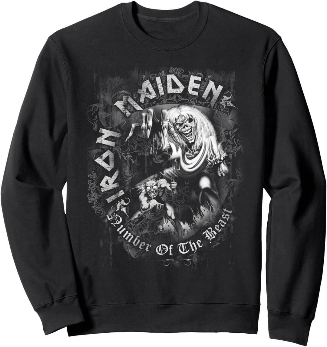 Iron Maiden - Number of the Beast Greyscale Sweatshirt