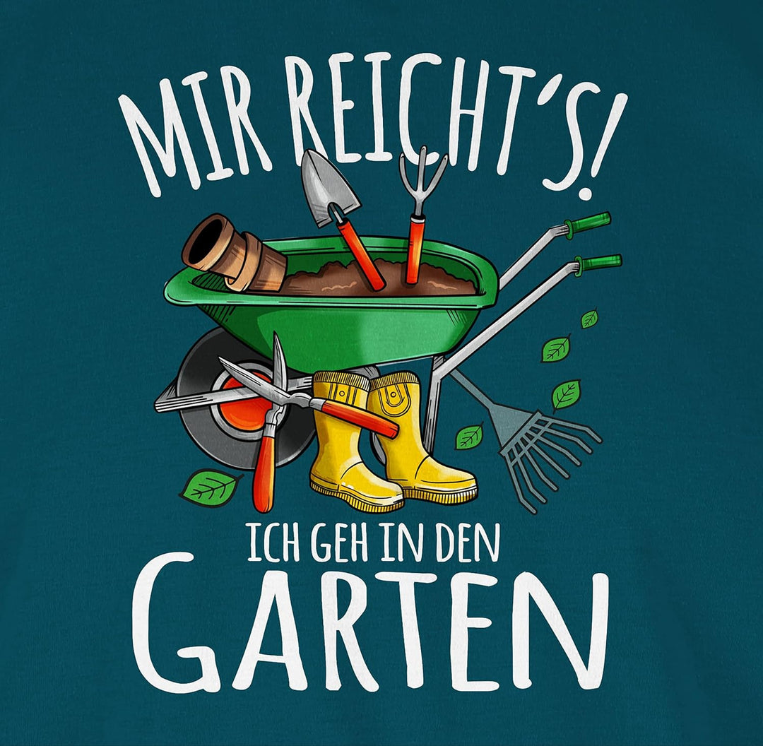 Shirtracer - T-Shirt Damen V Ausschnitt - Hobby Outfit - Mir reicht's ich GEH in den Garten - Garten