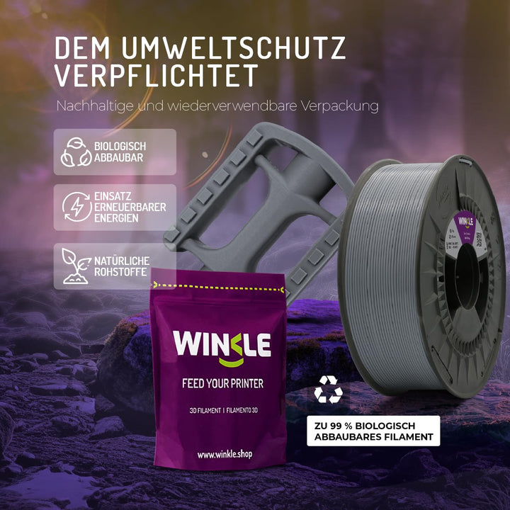 Winkle ASA Filament Aschegrau Griff 1,75 mm Filamentdruck 3D-Drucker 3D-Filament Farbe Aschegrau Spu