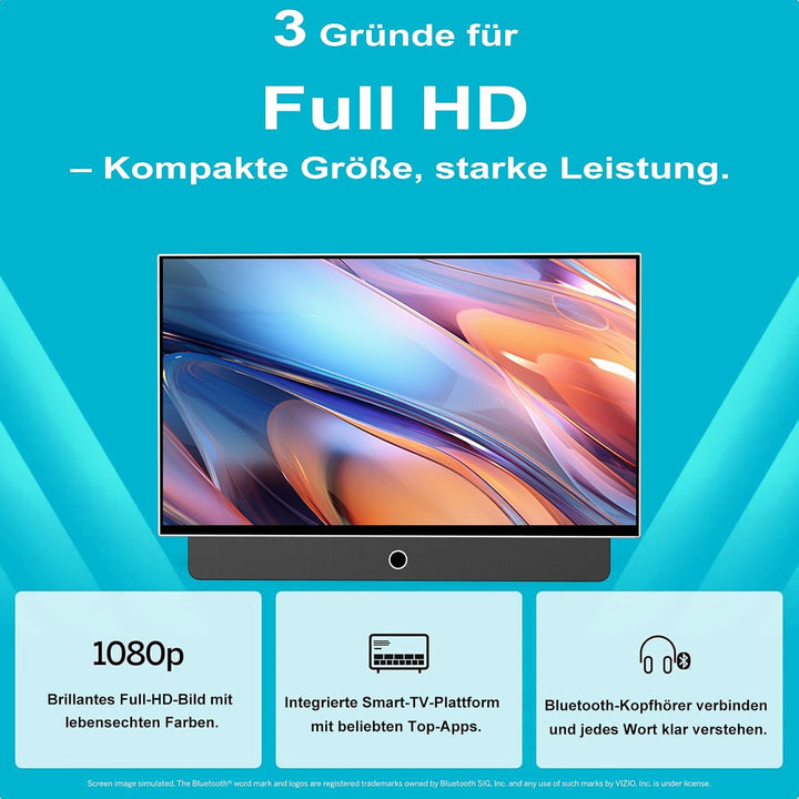 OFD Portable Smart TV 27 Zoll,Outdoor Fernseher 1080P Android14 OS,8Ω Dolby Audio,100% sRGB,WiFi-Unt